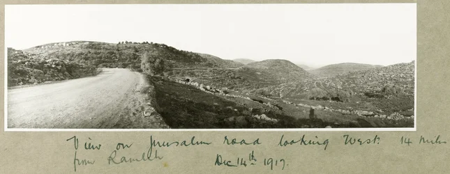 View on Jerusalem Road looking west from Ramleh, 14th December 1917